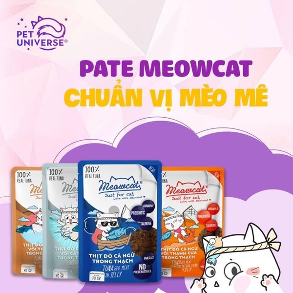 Pate Meowcat cho Mèo nhiều vị 70g