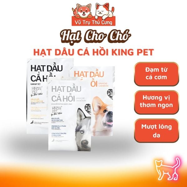 Thức Ăn Hạt Cho Chó Bổ Sung Dầu Cá Hồi King Pet