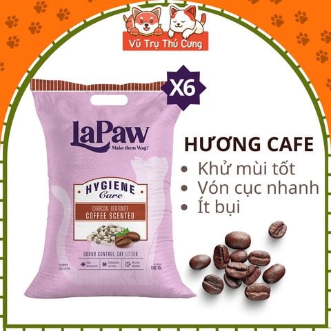 Combo Tải 6 Túi Cát Lapaw Than Hoạt Tính 8L-Khử Mùi Hiệu Quả, Vón Tốt