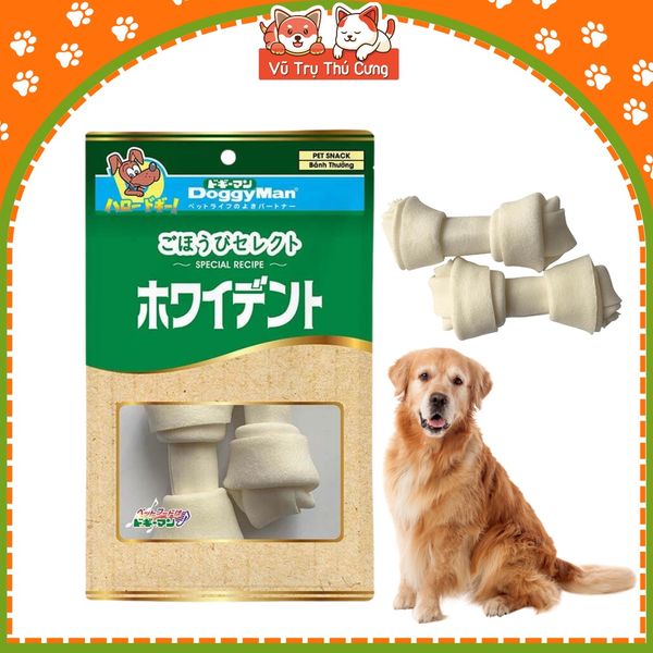 Xương Da Bò Cho Chó Gặm Sạch Răng DoggyMan (2 Cây Lớn)