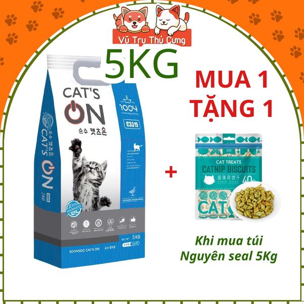 (5Kg) Thức Ăn Hạt Cho Mèo Cat's On Hàn Quốc2