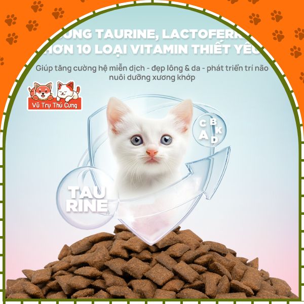 Hạt Cho Mèo Churro PetQ Nhân Thịt Gà Hỗ Trợ Mượt Lông Da 1kg