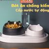 Bát Ăn Chống Kiến Và Chống Gù Lưng Cho Chó Mèo Kèm Bình Nước Tự Động