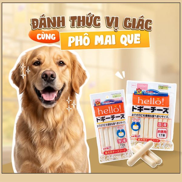 Snack Cho Chó Phô Mai Que Doggyman Xuất Xứ Nhật Bản Túi 6 Thanh