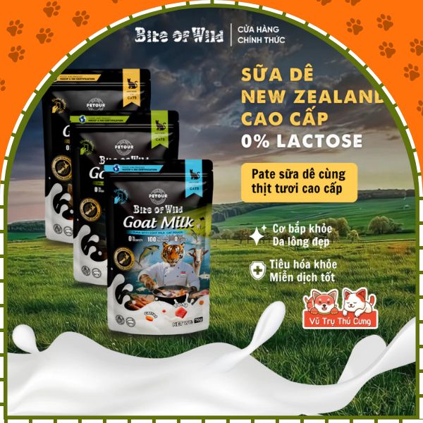 Pate Giàu Đạm Cho Mèo Nhà Bite of Wild –  Công Thức Sữa Dê New Zealand, Túi 70g2