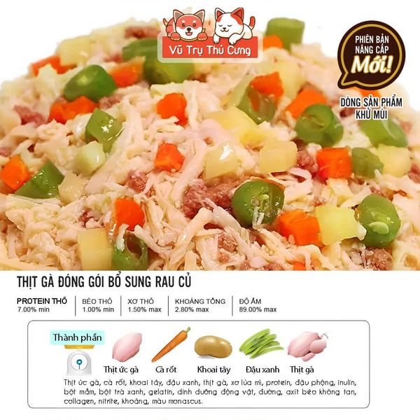 Pate Cho Chó Doggyman Dạng Thịt Đóng Gói Bổ Sung Rau Củ Gói 70g