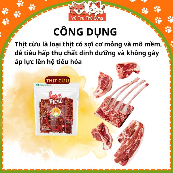 Snack Cho Chó Bít Tết Vị Bò/ Cừu/ Cá Hồi Natural Core
