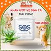 Khăn Ướt Vệ Sinh Tai Cho Chó Mèo SOS 100 miếng