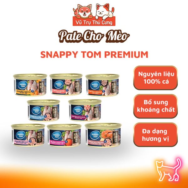 Pate Snappy Tom Cho Mèo Nhiều Dinh Dưỡng Lon 85g