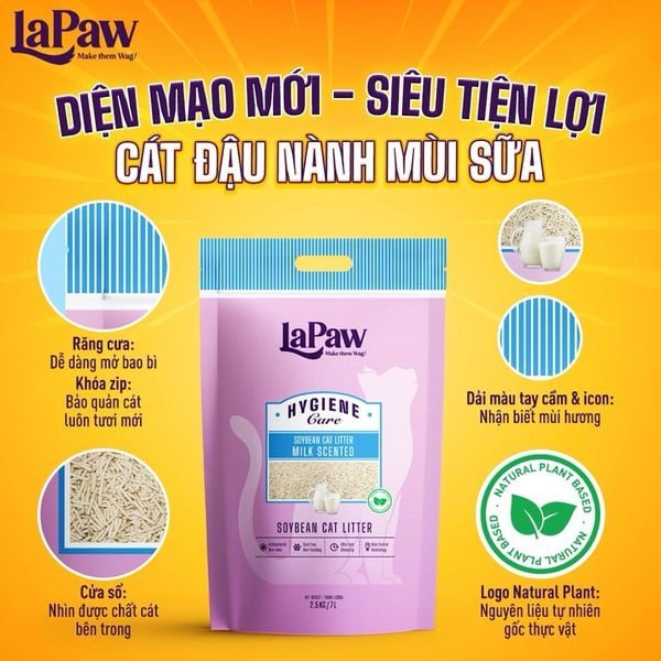 Cát Đậu Nành LaPaw Cho Mèo Phiên Bản Đặc Biệt 2.5Kg2