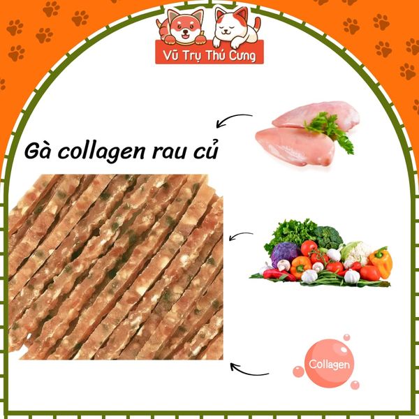 Snack Que gà Collagen cho chó DoggyMan 100g
