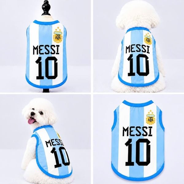 Áo Thun Bóng Đá WC Argentina Cho Thú Cưng Nhiều Size Nhỏ Đến Lớn