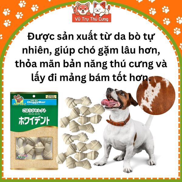 Xương Da Bò Cho Chó Bổ Sung Canxi DoggyMan ( 5 Nơ nhỏ )