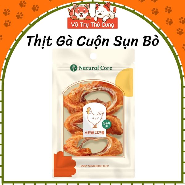Snack Thịt Cuộn Sụn Bò Cho Chó Natural Core 65g