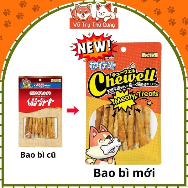 Snack Cho Chó Que Da Bò Nhúng Thịt Gà DoggyMan