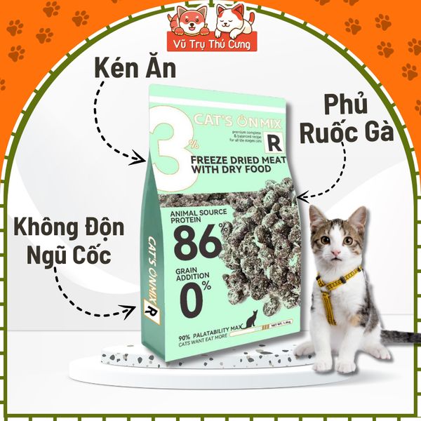 Hạt Cho Mèo Cat's On Mix Không Độn Ngũ Cốc