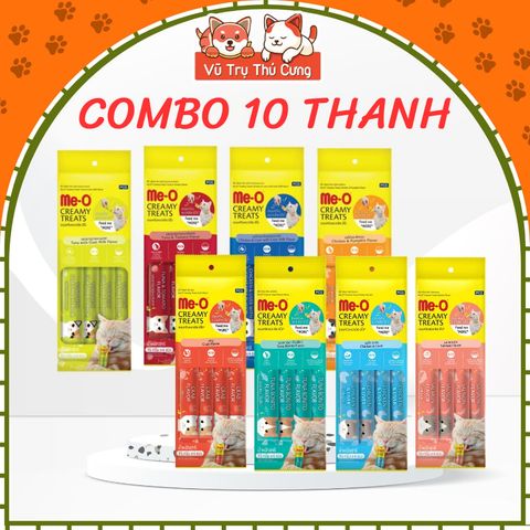 COMBO 10 Thanh Súp Thưởng Cho Mèo Dạng Kem Me-O Creamy Treats