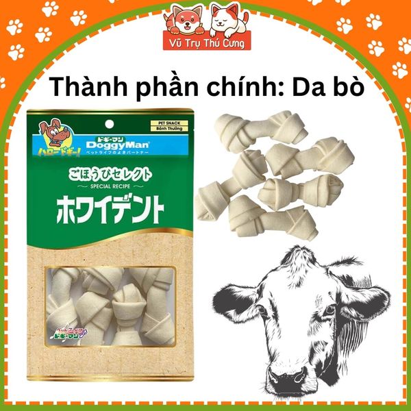 Xương Da Bò Cho Chó Bổ Sung Canxi DoggyMan ( 5 Nơ nhỏ )