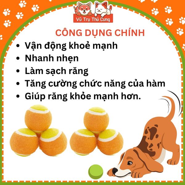 Đồ chơi cho Chó gặm hình bóng Tenis FOFOS (1 Banh Lẻ)