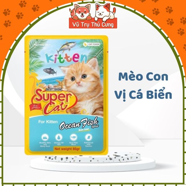 Gói Pate Cho Mèo Super Cat Đến Từ Thái Lan 85g
