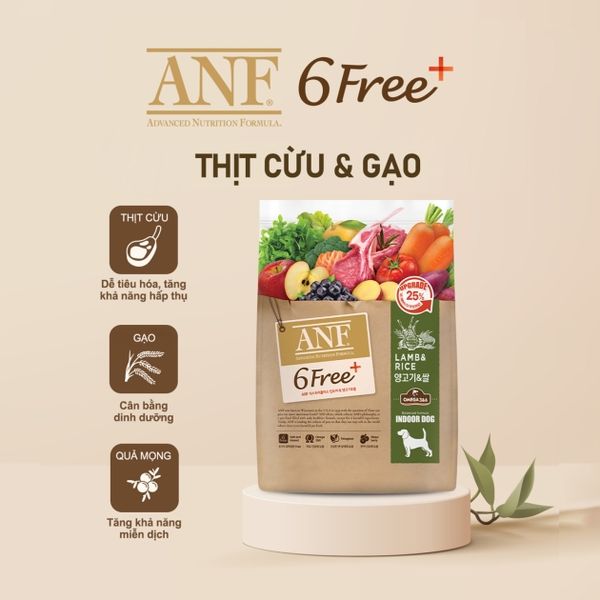 Thức Ăn Hạt Cho Chó ANF 6Free Hàn Quốc Nhiều Thịt & Rau Củ 1.6Kg