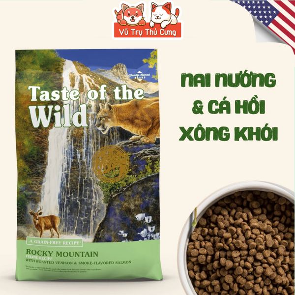 Hạt Cho Mèo Taste Of The Wild Cao Cấp Túi 2KG Sản Xuất Tại Mỹ, Giàu Omega Và Hàm Lượng Đạm Cao