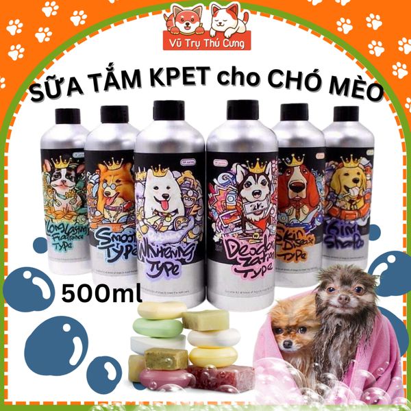 Sữa Tắm KPET cho Chó Mèo 500ml, mềm mượt lông và lưu hương lâu