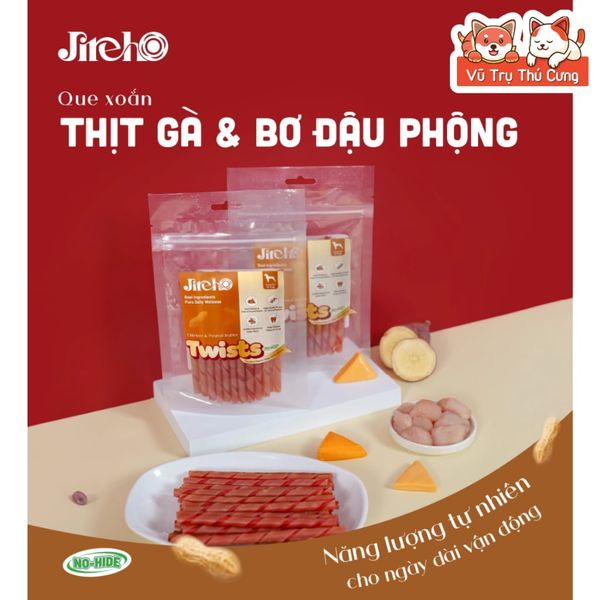 Snack Cho Chó, Que Gặm Sạch Răng Thơm Miệng, Bổ Sung Dinh Dưỡng JIREHO 110g