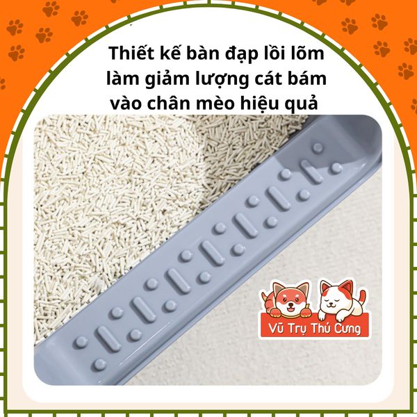 Khay Vệ Sinh Cho Mèo Có Thành Cao Chống Văng Cát (Đơn Sắc)2