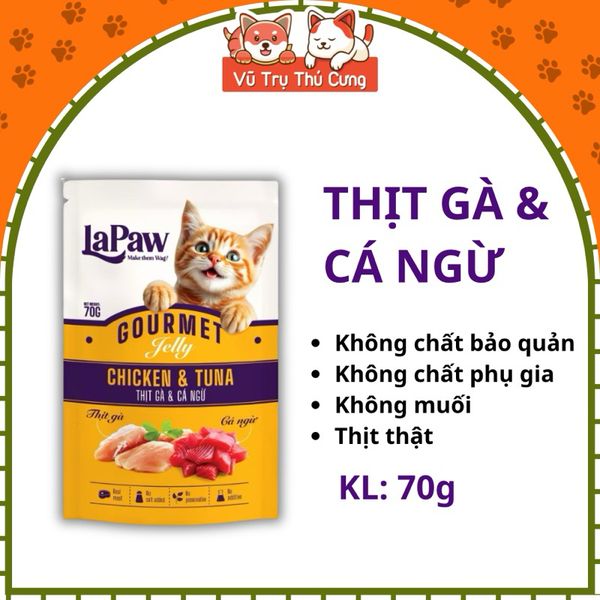 Pate Cho Mèo Thịt Thật Không Chất Bảo Quản Lapaw 70g2