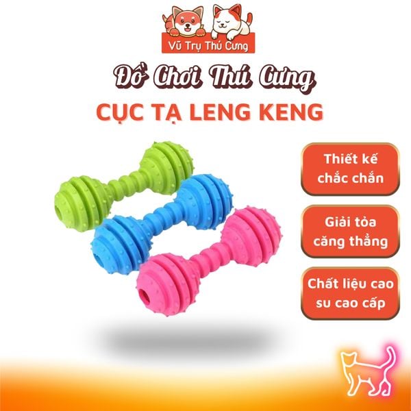 Đồ chơi xương gặm cho chó có lục lạc (cục tạ)