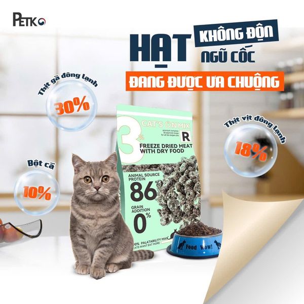 Hạt Cho Mèo Cat's On Mix Không Độn Ngũ Cốc