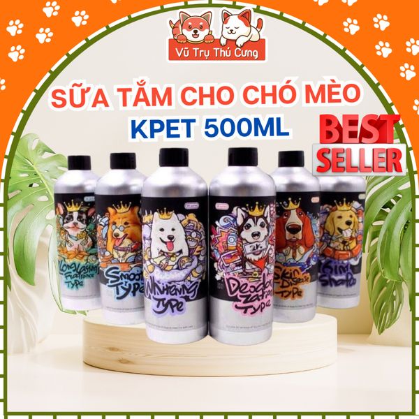 Sữa Tắm KPET cho Chó Mèo 500ml, mềm mượt lông và lưu hương lâu