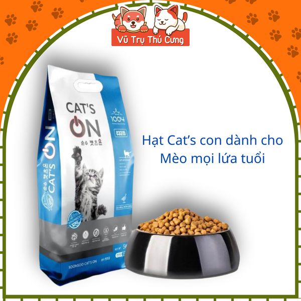(5Kg) Thức Ăn Hạt Cho Mèo Cat's On Hàn Quốc2