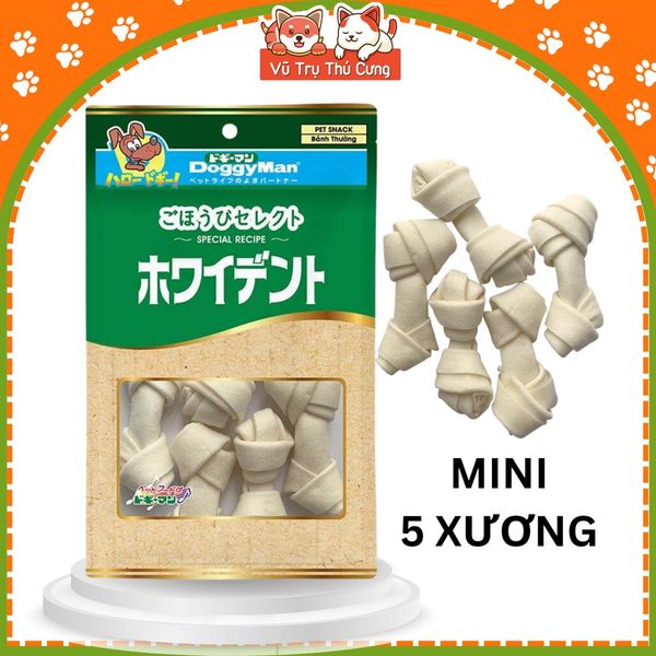 Xương Da Bò Cho Chó Bổ Sung Canxi DoggyMan ( 5 Nơ nhỏ )