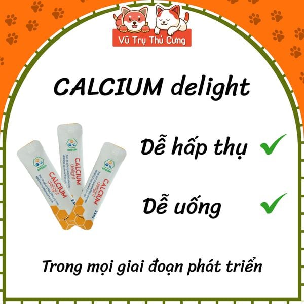 Gel Bổ Sung Canxi Dạng Nước Cho Chó Mèo Bossen Calcium Delight2
