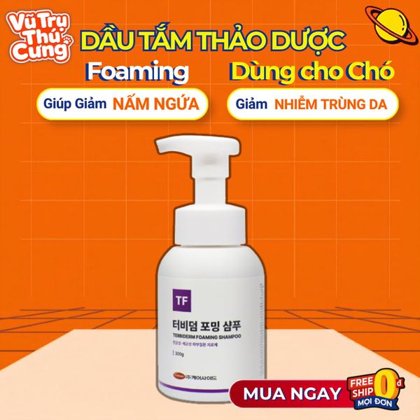 Sữa Tắm Terbiderm Cho Chó 300ml - Hỗ Trợ Nấm Da, Giảm Ngứa, Chiết Xuất Tự Nhiên-Thương Hiệu CareSide