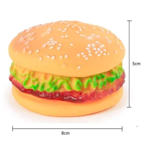 Đồ chơi gặm cho Chó bằng cao su hình bánh Hambuger