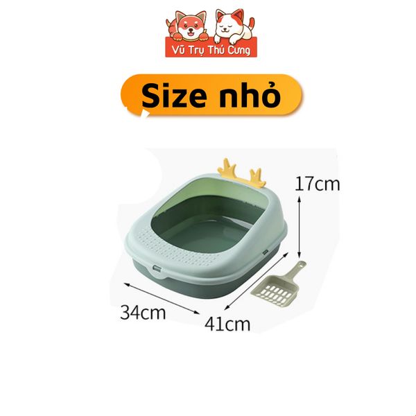 Khay Vệ Sinh Cho Mèo Cao Cấp Kèm Xẻng (mẫu sừng tuần lộc)