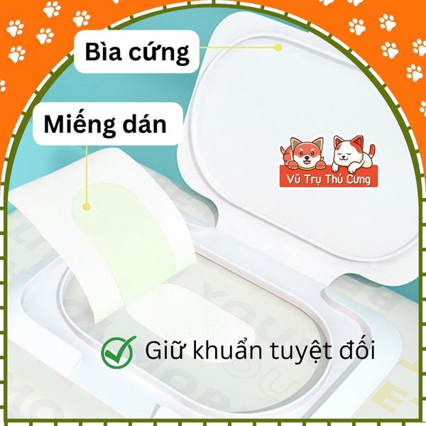 Khăn giấy ướt kháng khuẩn, tắm khô cho chó mèo - Vệ sinh tai mắt cho thú cưng (80 miếng)