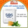 Khăn Ướt Vệ Sinh Tai Cho Chó Mèo SOS 100 miếng