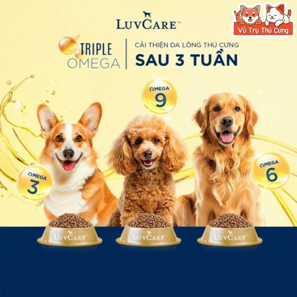 Hạt Cho Chó Luvcare 2Kg Hỗ Trợ Mượt Lông Da
