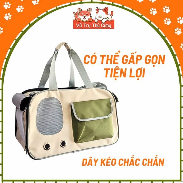 Túi Vận Chuyển Thú Cưng Size 45x28x28cm Gấp Gọn Tiện Lợi