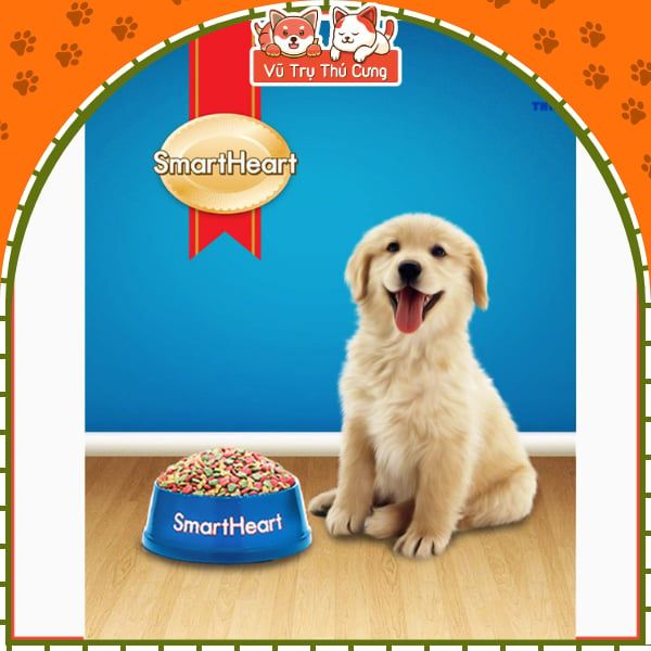 (1.3Kg) Thức ăn hạt SmartHeart Puppy dành cho Chó con vị Thịt bò và sữa