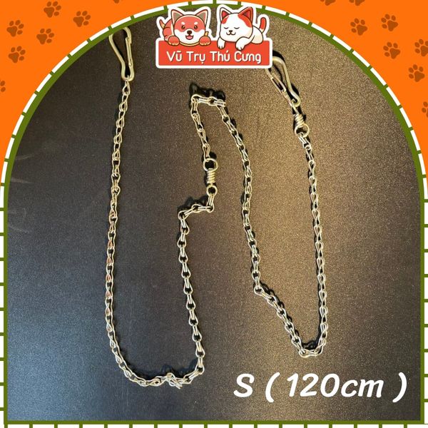 Dây Xích Inox 2 Móc Cho Thú Cưng Nhiều Size2