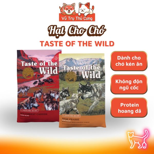 Hạt Cho Chó Taste Of The Wild 2KG Xuất Xứ Hoa Kỳ Dành Cho Chó Kén Ăn, Không Ngũ Cốc Và Giàu Protein