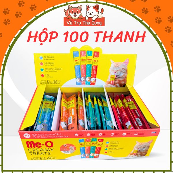 Hộp 100 Thanh-Súp Thưởng Cho Mèo Me-O Nhiều Dinh Dưỡng