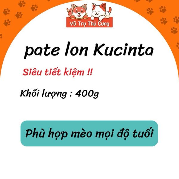 Pate Cho Mèo Thái Lan Kucinta Lon 400g