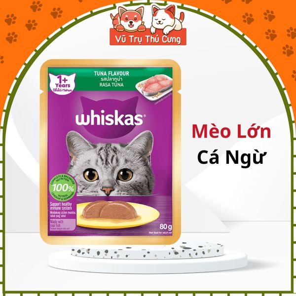 Thùng 28 Gói Pate Cho Mèo Whiskas 80g