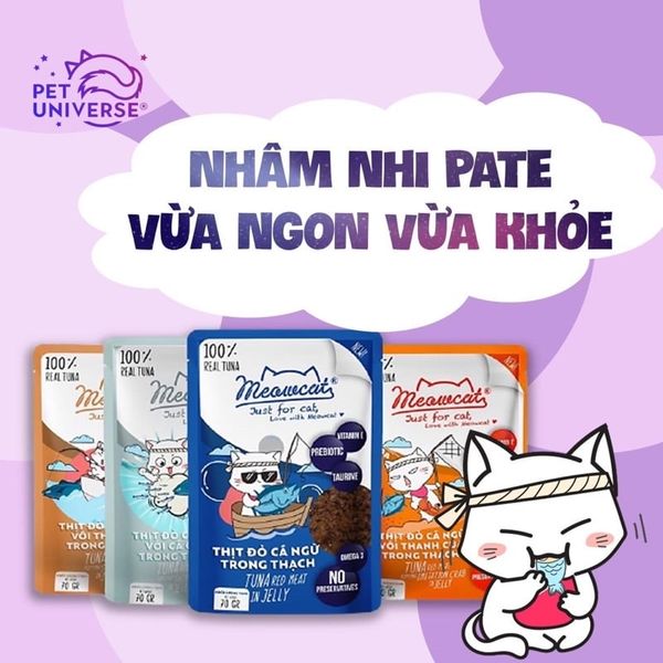 Pate Meowcat cho Mèo nhiều vị 70g
